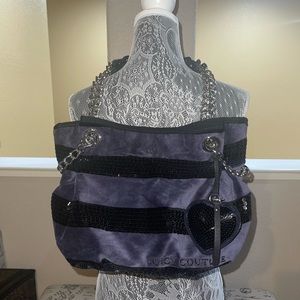 💙Juicy Couture Velour blue & sequins purse 👛